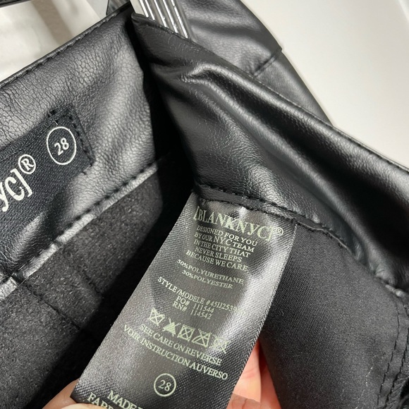Blank NYC | NWT Pleated Carrot Leg Faux Leather Trousers 28 - Picture 6 of 10